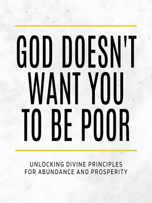 cover image of God Doesn't Want You to Be Poor